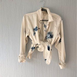 Current/Elliott Tie Dye Denim Shirt